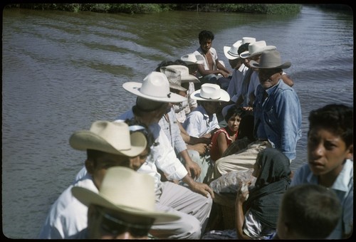 In a canoe on the way to Mexcaltitán