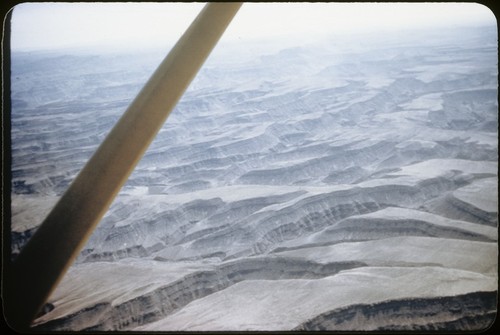 Aerial view of "Bad Lands" of Sierra Santa Isabel