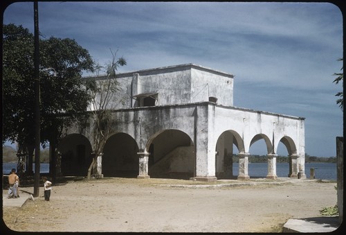 Old building on waterfront in San Blas