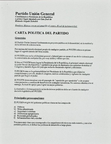 Carta política del Partido