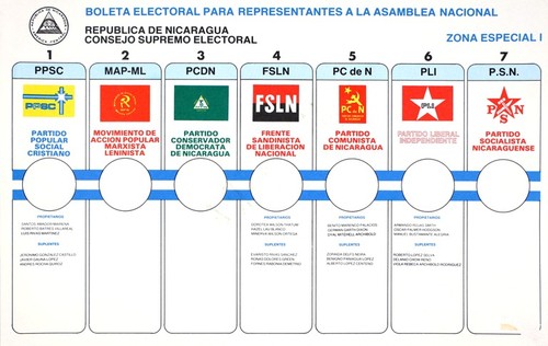 Boleta Electoral Para Representantes A La Asamblea Nacional Zona Especial I