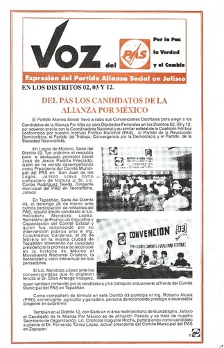 Voz del PAS...en los distritos 02 ,03 ,y 12