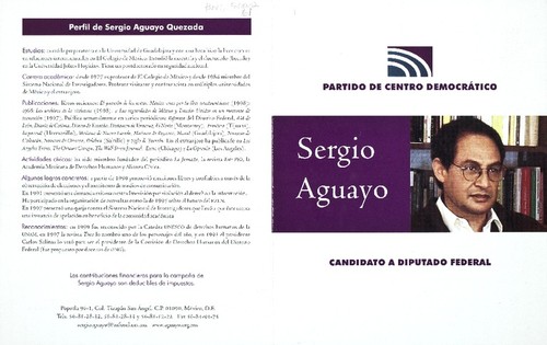 Sergio Aguayo, candidato a diputado federal