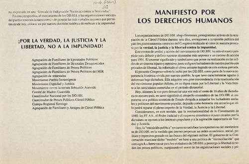 Manifiesto por los derechos humanos