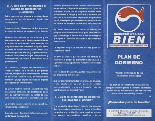 Bienestar Nacional Bien Plan de gobierno