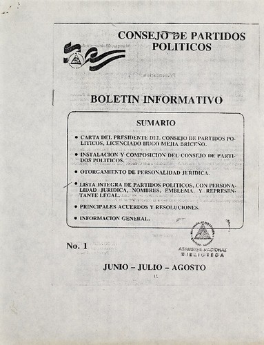 Consejo de Partidos Politicos - Boletín Informativo, junio jul ago