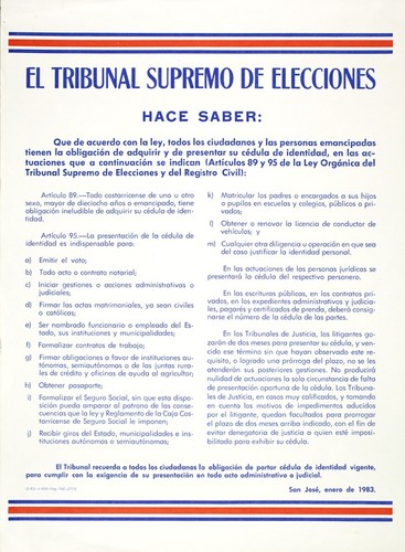 El Tribunal Supremo de Elecciones