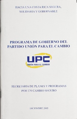 Programa de Gobierno del Partido Unión para el Cambio