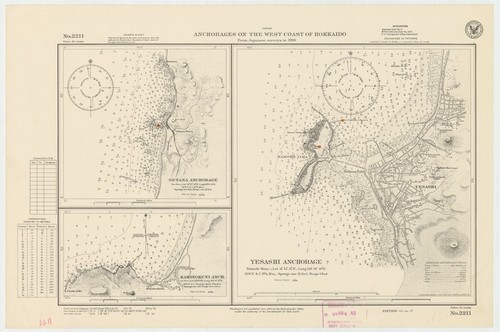 Japan : anchorages on the west coast of Hokkaido