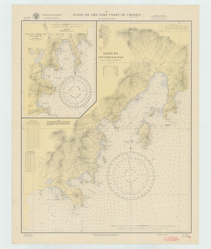 Asia : plans on the east coast of Chosen (Korea)