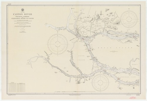 Asia-China : Canton River : Whampoa Barrier and Changshan Island to Canton