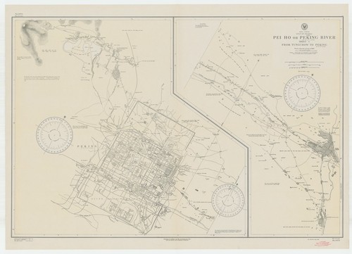 Asia-China : Gulf of Pechili (Pohai) : Pei Ho or Peking River (Peiping) sheet 4 from Tungchow to Peking (Peiping)