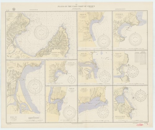 Asia : plans on the east coast of Chosen (Korea)