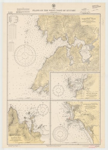 Japan : plans on the west coast of Kyushu