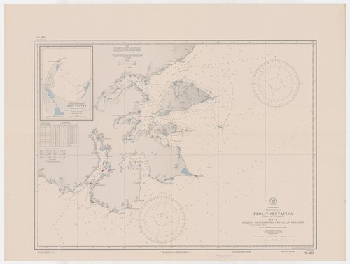 Asia-Siberia : Bering Sea : Proliv Senyavina (Strait of Senyavine) with Bukhta Provideniya (Providence Bay) and Zaliv Tkachen