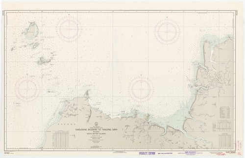 South China Sea : Bornea-northwest coast : Tandjoeng Bajoeng to Tanjong Sirik including South Natuna Islands