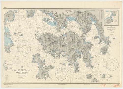 Asia : China-south coast : Harbor of Hong Kong and approaches