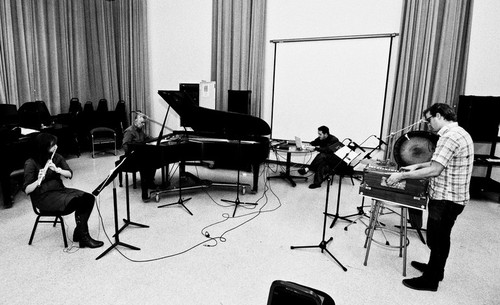 Ping: Rehearsal for 2011 UC San Diego performance: Rehearsal: Beetz, Rachel, Roger Reynolds, Paul Hembree, Ross Karre