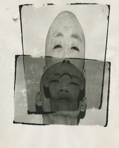 Ping: Film documentation: Double exposure photograph from film still of actor Maro Sekiji