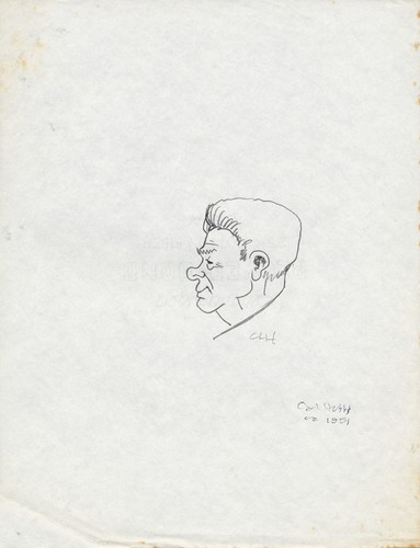 Caricature of ichthyologist Carl Leavitt Hubbs