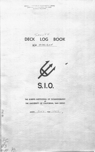 Deck log book of M/V Horizon, July 1, 1967-October 14, 1967