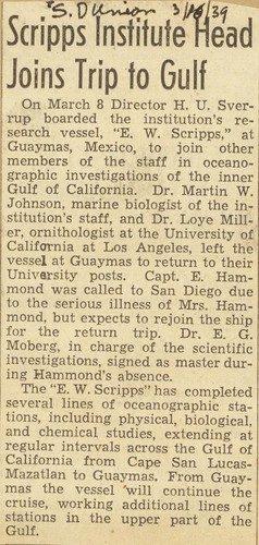 Scripps Institute Head Joins Trip to Gulf