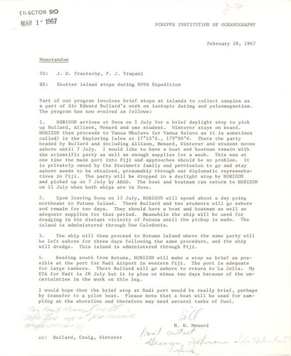 Memorandum to Jeffery D. Frautschy, Peter J. Trapani