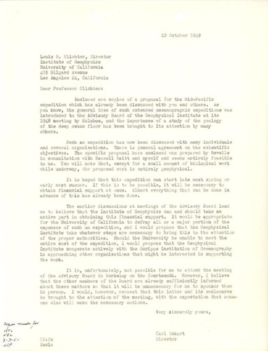 Letter to Louis B. Slichter