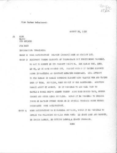 Letter to Albert L. Tester