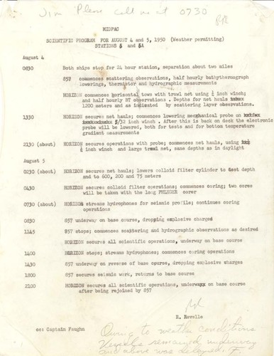 MidPac Scientific Program for August 4 and 5 1950