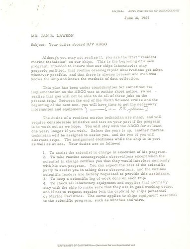 Memorandum to Jan B. Lawson