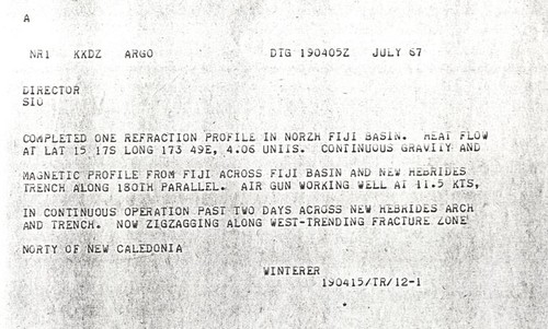 Teletype Completed one refraction profile... DTG 190405Z