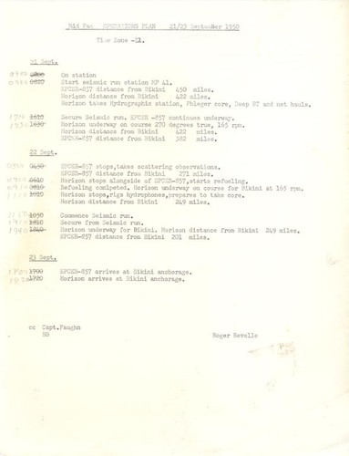 MidPac Operations Plan 21/23 September 1950