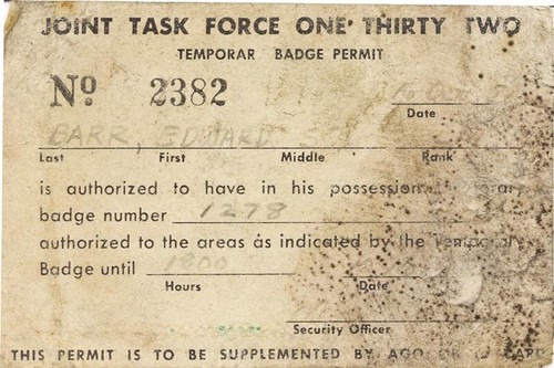 Temporary Badge Permit 2382 Barr, Edward