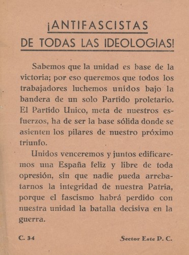 ¡Antifascistas de Todas las Ideologias!