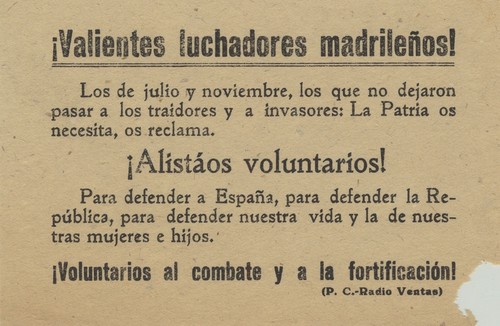 ¡Valientes luchadores madrileños!