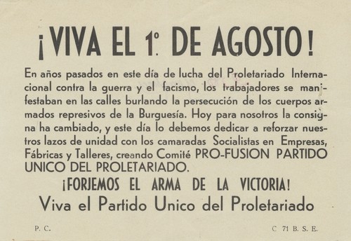 ¡Viva el 1 de Agosto!