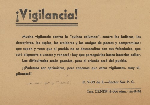 ¡Vigilancia!