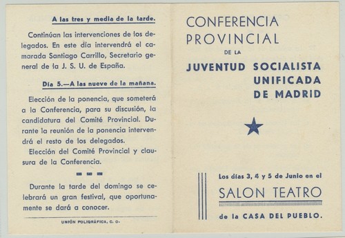 Conferencia Provincial de la Juventud Socialista Unificada de Madrid