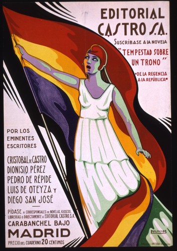 Editorial Castro S.A., subscríbase a la novela "Tempestad sobre un trono"--de la Regencia a la República, por las eminentes escritores Cristobal de Castro, Dionisio Pérez, Pedro de Répide, Luis de Oteyza y Diego San José