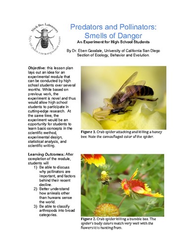 Predators and Pollinators: Smells of Danger