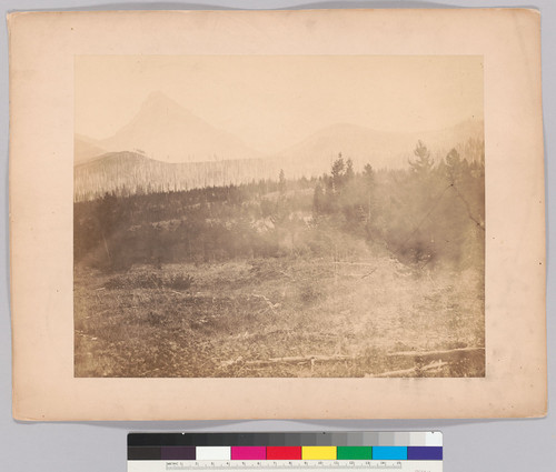 [Approach to the boundary pass, Rocky Mountains - right portion of three-part panorama.]