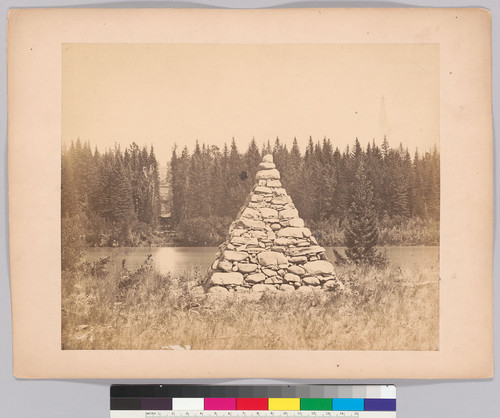 [Monument on the Boundary at Kootenay West, Kootenay River.]