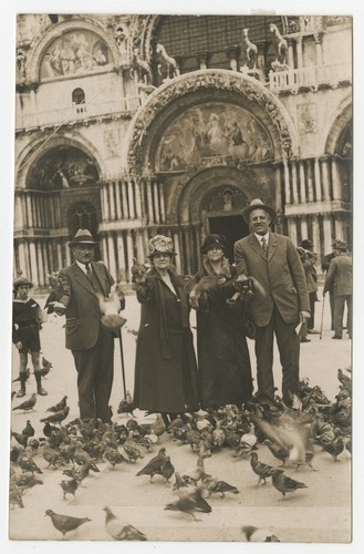 Ed and Mary Fletcher with the Whites in St. Mark's Square, Venice