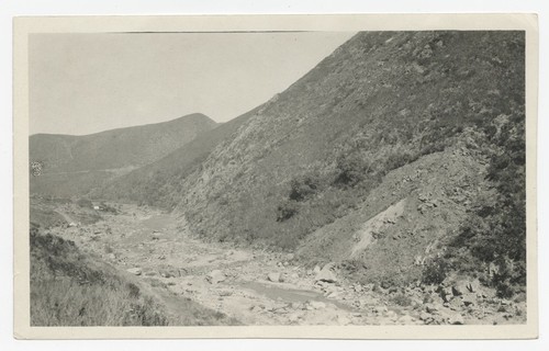 Landslide over unidentified river after 1916 flood