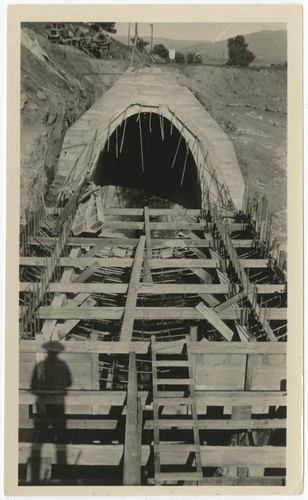 Flood culvert for dam at Warner's Ranch