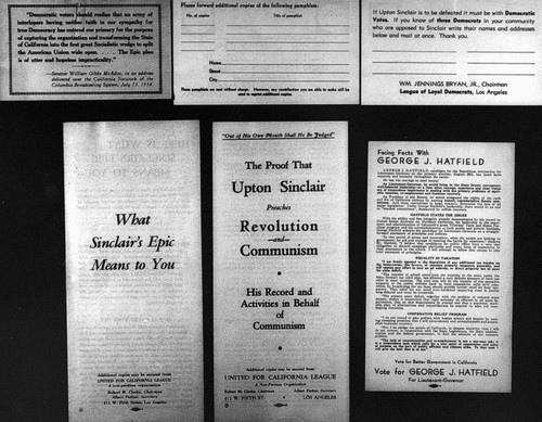 1934 Election Campaign - Speeches, expenditures, memorabilia