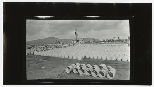 Storage area for concrete cylinders