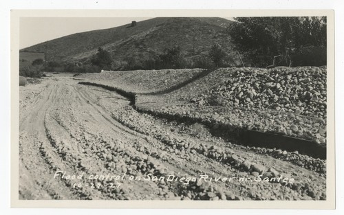 Flood control channel on San Diego River near Santee