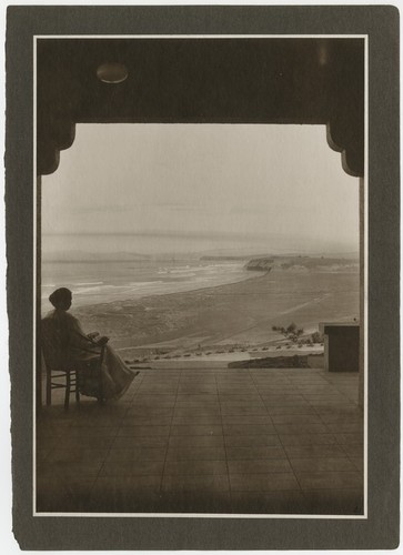 Looking out from the porch of the Stratford Inn, Del Mar